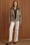 Removable Fur Cape Detailed Short Coat Mink Melanj 3202 - 3
