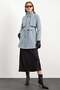 Oversized Short Coat with High Collar and Cape Detail Blue 3201 - 3
