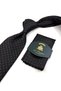 Black Small Pattern Classic Tie with Handkerchief Kk14110 - 2
