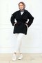 Double-Breasted Collar Short Trench Coat Black Hm2977 - 2
