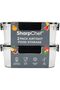 Sharp Chef Airtight Food Storage Containers, Set of 2, Clear Rectangular Containers with Black Clip-Lock Lids, for Leftovers and Ingredients