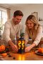 LED Wind Lamp, Pumpkin Lantern, Mini Lantern Oil Lamp, Applicable to Party Props, Scene Arrangement, Garden Decoration, Plastic Halloween