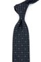 Smoked Black Square Pattern Classic Tie with Handkerchief Kk14081