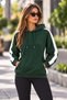Women's Hooded Sweatshirt with Striped Details