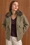 Removable Fur Cape Detailed Short Coat Mink Melanj 3202 - 5