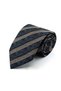 Black Beige Herringbone Pattern Classic Tie with Handkerchief Kk14154 - 7
