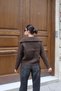 Double Zipper Knitwear Cardigan Brown - 7