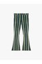 Regular Fit Normal Pocketed Striped Velvet Trousers - 5