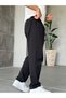 Pleated Rope Belt Detail Jogger Pants W Black - 4