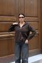Double Zipper Knitwear Cardigan Brown - 4
