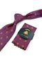 Tile Square Pattern Classic Tie with Handkerchief Kk14133 - 2