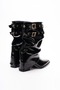 Lacquered Leather Pointed Toe Stylish Design Stival Boots 6 cm Heel Height - 3