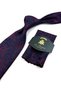 Navy Blue Claret Red Shawl Patterned Classic Tie with Handkerchief Kk14118 - 2