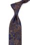 Brown Floral Pattern Classic Tie with Handkerchief Kk14113