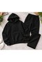 Unisex Plain Basic Hooded Oversize Tracksuit Set - Two-Piece Cotton Set with Kangaroo Pockets