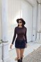 Dalgıç Kumaş Flounce Blouse Brown - 3