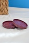 Burgundy Blue Fan-Shaped Coaster & Jewelry Plate & Paper Clip Holder - 2