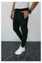 Elastic Leg Black Men's Sweatpants As133 - 3