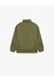 Half Zipper High Collar Long Sleeve Comfortable Fit Raised Sweatshirt - 2