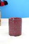 Burgundy Blue Fan-Shaped Round Pen Holder & Makeup Brush Holder & Desktop Organizer (Round) - 3