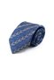 Blue Beige Herringbone Pattern Classic Tie with Handkerchief Kk14152 - 7