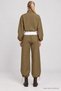 Contrast Garnished Parachute Top and Bottom Set Lby0112 Olive Green - 8