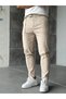 Regular Fit Belt Detail Jogger Pants W Beige