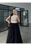 Autumn Compatible Hijab-Friendly Long Women's Poplin Skirt with Pockets and Elastic Waist - 2