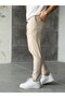 Regular Fit Belt Detail Jogger Pants W Beige - 2