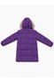 82510-26 Girls' Fur Hooded Quilted Long Puffer Coat 13–16 Years - 6