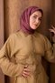 وشاح حريري من التويل أحادي اللون بلون الكرز