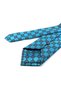 Turquoise Motif Patterned Classic Tie with Handkerchief Kk14096 - 3