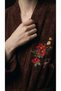 Shadowed Serenity 100% Cotton Kimono Bathrobe - 4