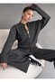 Anthracite Camisole Pants Bomber Jacket Women's Top and Bottom Set