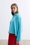 Aqua Polo Collar Sweater - 3