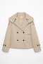 Hooded Detailed Women's Trench Coat Trc02540 Beige - 4