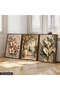 Textured Appearance Floral Landscape and Lily 3 Piece Wooden Framed Painting Act - 2