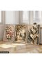 Textured Appearance Floral Landscape and Lily 3 Piece Wooden Framed Painting Act - 2