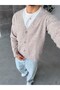 Soft Textured V-Neck Knitwear Cardigan t Minkmelange - 4