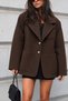 Lorven Oversize Brown Viral Women's Cashmere Jacket - 4