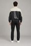 Men's black two-tone oversized jacket with fur lining - 5
