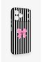 Tecno Spark 50 4g Compatible Pink and White Ribbon Patterned Silicone Case - 3