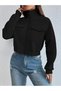 Women's Black Pocket Detail Short Jacket - 6