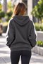 Women's Striped Detail Hooded Pocket Sweatshirt - 2