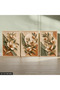 Textured Appearance Soft Color Flower 3 Piece Wooden Framed Painting Act - 2