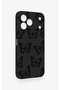 Tecno Spark 50 4g Compatible Black Butterfly Pattern Silicone Case - 3