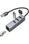 موزع USB C، موزع بيانات USB فائق النحافة، موزع بيانات عالي السرعة، موزع USB محمول، متوافق