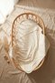 Lumière My Princess Embroidered 100% Cotton Luxury Baby Blanket and Swaddle with Headboard - Ecru Floral Bo