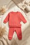 Baby and Child Pomegranate Flower Cotton Ribbed Set - Soft Textured Set of Two with Shoulder Snaps - 5