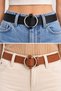 Round Buckle Women's Trouser Belt Dress Belt